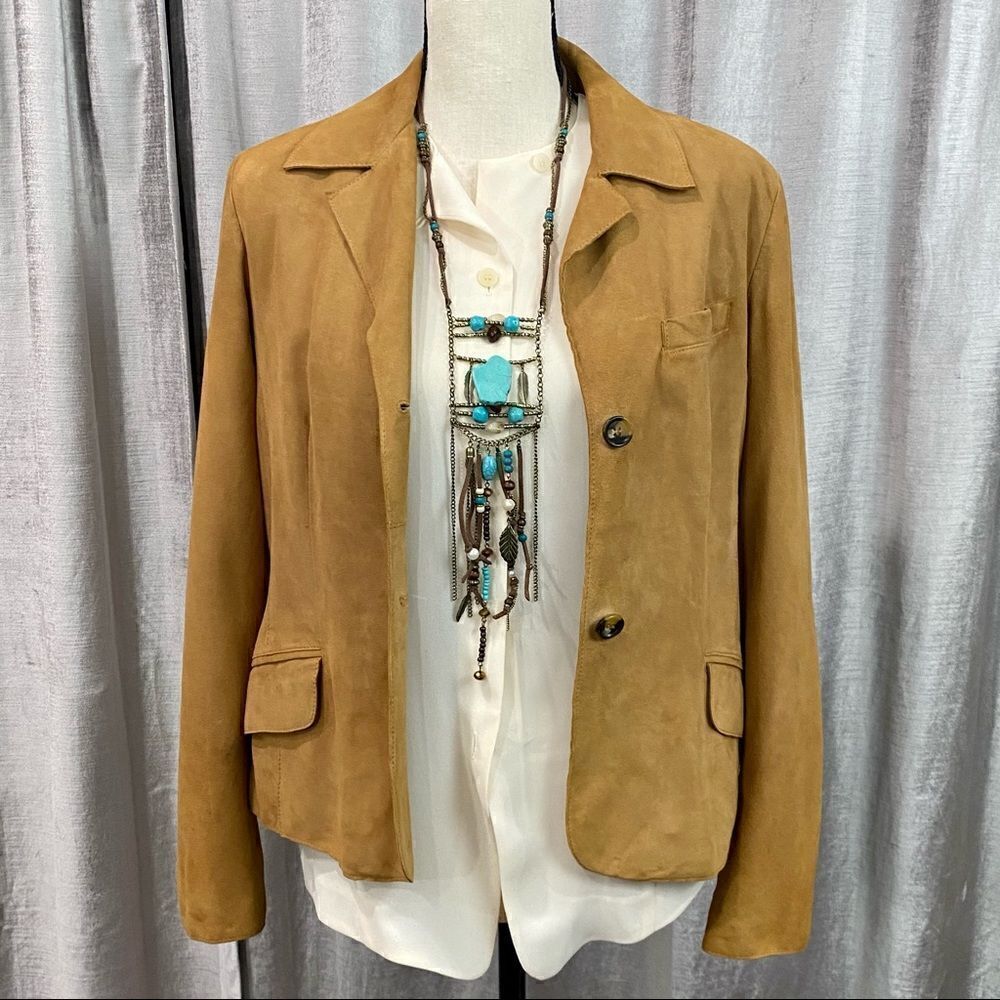 D&G by Dolce & Gabbana Tan SOFT Suede Jacket